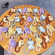 [Mini Spend ₫0-₫1.5k] 26 Letter PU Leather Keychain - Alphabet Charm for Couple Gifts LXS