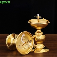 EPOCH Alloy Oil Lamp, High-legged Anti-slip Butter Lamp Holder, Oil Dish Foot Lamp Adjustable Exquisite Oil Dish Ornaments Lamp Decor