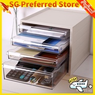 Desktop File Storage Acrylic A4 Paper File Cabinet Desktop Storage Box Drawer Type Shelf Desk Organi