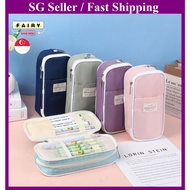 (SG Seller) Macaroon 3 Layer Pencil Case Large Capacity Pencil Bag for Girls Boy Office Student Stat