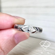 ［Real Moissanite］Can Pass Diamond Test 18K Gold All Moissanite Marquise Black Ring For Man MRG084