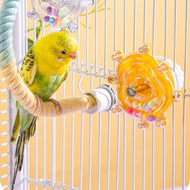 Budgie Toys Parakeet Training Toys Educational Flying Saucer Spinning Wheel Toy for Bird Cage Access