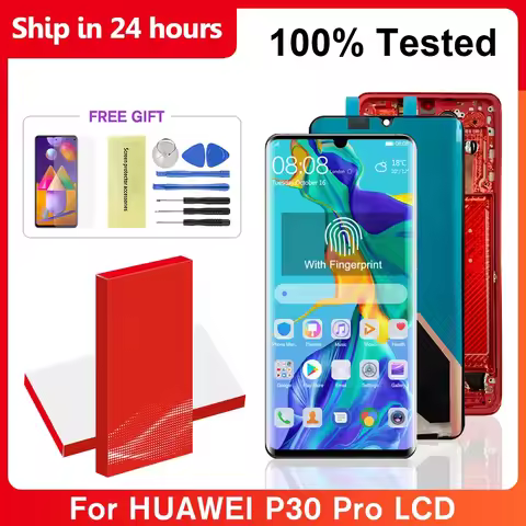 6.47" Amoled For huawei P30 Pro LCD Display Touch Screen Assembly pantalla Replacement For P30Pro wi