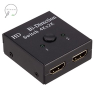 ZIAAN สวิตช์1x 2ตัวแยก HDMI สวิตช์2ทิศทางทิศทางแบบสองทิศทางสวิตช์2X1 4K HDMI-สวิตช์ที่เข้ากันได้ที่มีความยืดหยุ่น HD 2 In 1 Splitter สำหรับ HDTV HDMI เครื่องเล่น/โปรเจคเตอร์ /Smart ES/Monitor