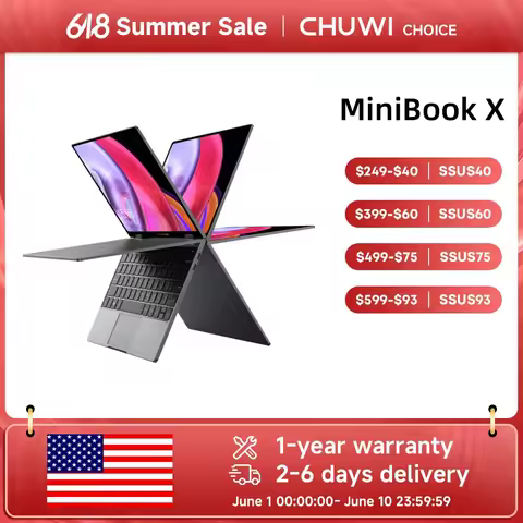 CHUWI MiniBook X 2-in-1 Touch Screen Laptop Intel N150 16GB LPDDR5 512G SSD 10.51"1920x1200 FHD Reso