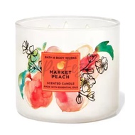 ❗️ READY STOCK ❗️ Bath and Body Works ▪️ 3-Wick Candle ▪️ MARKET PEACH 411g
