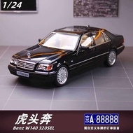 Hợp Kim Hình Xe Ô Tô W140 Đầu Hổ Benz Mở Cửa Âm Thanh Và Ánh Sáng Trở Lại Lực Mercedes 320sel Để Bàn