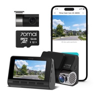 True 4K Dash Cam A800S with Sony IMX415, 70mai Micro SD Card 64GB, Front and Rear, Built in GPS, Sup
