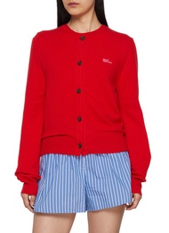 MARDI MERCREDI EMBROIDERED LOGO KNIT CARDIGAN