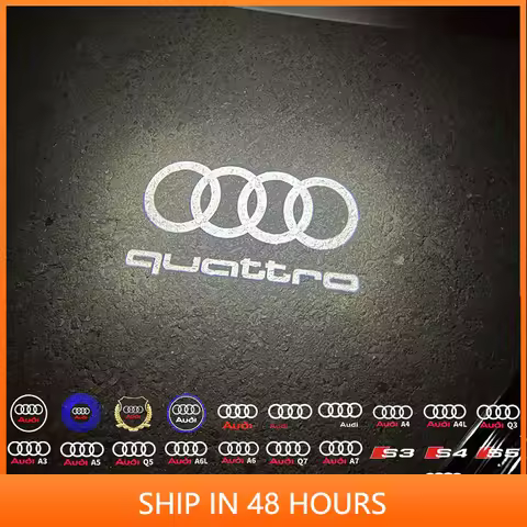 2pcs Car Door LED Welcome Light for Audi A1 A3 A4 A5 A6 A7 A8 Q3 Q5 Q7 Q8 Laser Projector Logo Decor