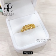 [Gold&amp;Co]Emas 916 Preloved Cincin Double Oro Otalia