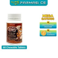 Tigerus Tiggy Cocoa 60 Chewable Tablets EXP:07/2027 [ Tiger Milk Mushroom Calcium Farmasi CS ]