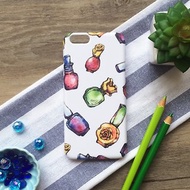 少女的甜甜糖果色指甲油(白) / 原創插畫手機殼/磨砂硬殼(HTC, Samsung,Sony, LG,iPhone)