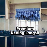 Anak Kepala Langsir Kening Langsir Pintu Bilik Dapur Scallop Curtain Kecil Small