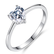 Colorful Lab Grown Moissanite Diamond Engagment Ring Wedding Ring For Women Couple Lover Love Heart 