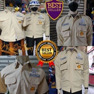 1 stel Seragam satpam Pdl krem seragam pdh krem atasan bawahan bahan tebal cod