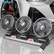 F4310 3-head Car Fan Vehicles Usb/12v/24v Cooling Fan 2 Level Adjustable Silent Fan Practical For Ho