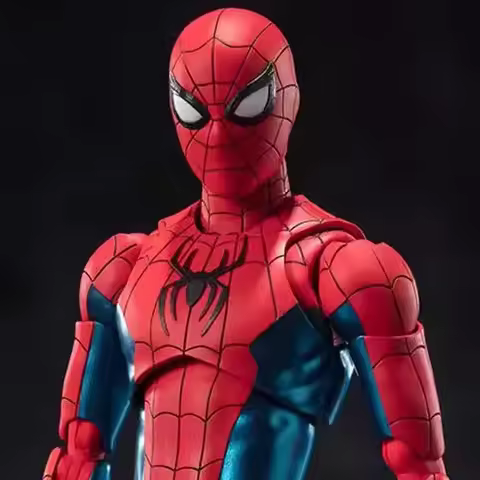Figuarts Shf Spider Man Nuevo Traje Rojo Y Azul SPIDER MAN:No Way Home Figura De Acción Juguetes Mod