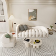 Household Cream Reception Small Apartment Double Beauty Salon Small Cloud Fabric Sofa Sofa Style San