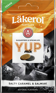 Lakerol YUP Salty Licorice / Caramel & Salmiak / Strawberry Lime & Sour Peach Läkerol Cloetta Lakrit