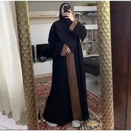 ( bisa cod ) Pakean Baju Gamis Abaya Turkey Turki syari Arab termurah Size jumbo polos hitam terbaru kekinian