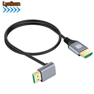 LYA HDTV 2.1 8K Elbow HD Cable Portable TV Connection Line 8K@60Hz HDTV 90 Degree Right Angled Extension Cable Display