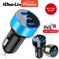 [Value Choice] HdoorLink 3.1A USB Car Charger 2 Ports LED Display Fast Charging Universal Micro Type