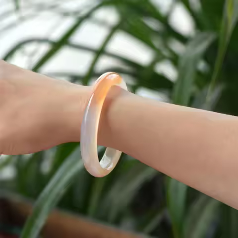 High quality young model women's bracelet ice transparent beautiful jade bangle Chinese style jade b