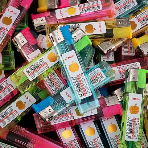 Classic Transparent Electronic Open Flame Disposable Plastic Lighter Home Supermarket Store Wholesal