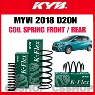 BF PERODUA MYVI D20N (2018~) FRONT / REAR / SET COIL SPRING STANDARD KYB K-FLEX (2 OR 4 PCS)