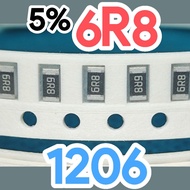 10pcs Chip resistor smd 6R8 5% size 1206 3216 6.8ohm 6.8 ohm 6.8 ohm 6.8ohm