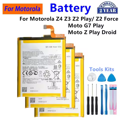 KZ40 JS40 JE40 HD40 HZ40 GL40 Battery For Motorola Moto Z4 XT1980-3 Z3 Z2 Play Moto Z2 Force Moto G7