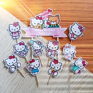 Topper Kue Custom Nama Karakter Hello Kitty