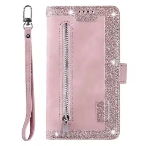 B2QF Design Shock Absorbing Phone Wallet Case 11 Storage Pockets & Removable Hand Strap for Smartpho