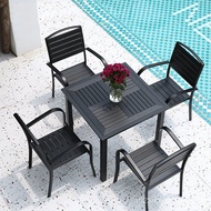 Table and Chair Dining Set Garden Outdoor Combination Sunproof Waterproof Open-air Outdoor Courtyard