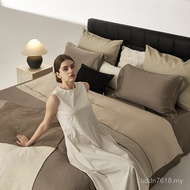 Breathable Cool Summer Slippery Four-Piece Quilt Cover Silky Luxury Light Naked Sleeping Bedroom Sil