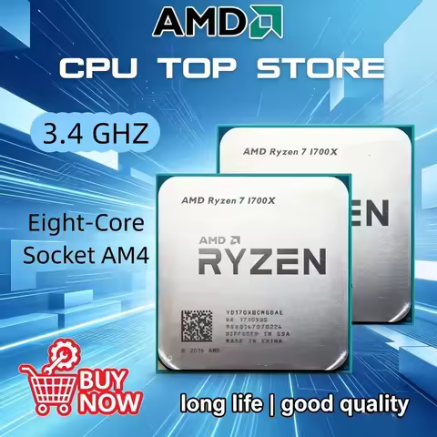 AMD Ryzen 7 1700X R7 1700X 3.4 GHz Eight-Core CPU Processor YD170XBCM88AE Socket AM4