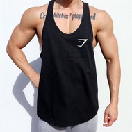 Gymshark Mens Tank Tops ท็อปส์ตาข่าย Singlets Training Wear Tops Workout Sleeveless