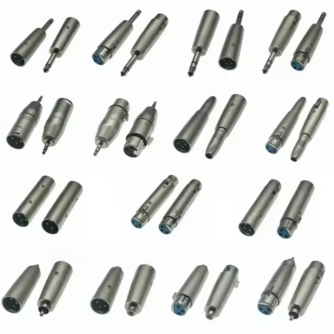 1Pcs XLR 3PIN 3-Pin XLR 3Pin Male & Female To RCA 6.35mm 6.35mm Mono 3.5mm Male & Female Audio Micro