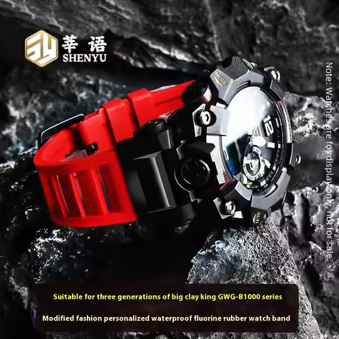 FOR G-Shock Mudmaster GWG-B1000 3rd Generation Modified Sports Fluororubber Waterproof and Sweatproo