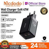MCDODO Dual Port USB + Type C FAST Charging Charger Head Adapter 67w Max 47w max