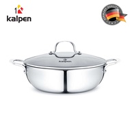 Kalpen 28cm/30cm solid bottom stainless steel hot pot pan, magnetic bottom, German product