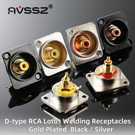 AVSSZ Gold-plated RCA Adapter lotus Audio Jack Solder Socket Connector Neutrik's YONGSHENG for Chass