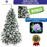 Christmas Tree 210cm/2.1 meters Snow Alpine Pine Tree 7 Feet