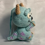 GANTUNGAN Tangled Project | Amigurumi Crochet Sulley Monster Inc Bag Keychain Keychain / Bag Friend 