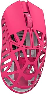 MK x WLMOUSE Beast X Mini Pro Wireless 8K Mouse with Side Slits (OM Optical, Neon Rose)