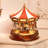 Carousel Horse Wind up Music Box Ornament Rotating