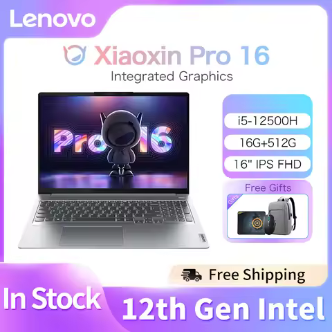 Lenovo Xiaoxin Pro16 2021 Laptop AMD Ryzen 7 5800H/R7-6800H/i5-12500H 16Inch 2.5K 120Hz 16GB RAM 512