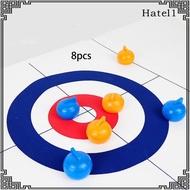 HILABEE 8x Tabletop Curling Game for Kids Adults Shuffleboard Accessories Table Game