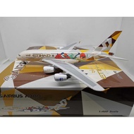 [Ready Stock Sale] Phoenix 04319 1: 400 Attihad Airlines A380 A6-APD Korean Alloy Model